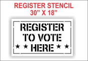 Register to Vote Here Stencil