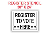 Register to Vote Here Stencil