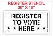 Register to Vote Here Stencil