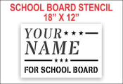 For School Board Stencil