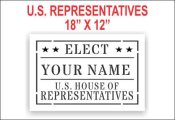 Elect U.S. Representative Stencil