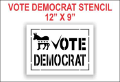 Vote Democrat Stencil