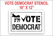 Vote Democrat Stencil