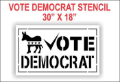 Vote Democrat Stencil