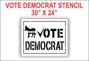 Vote Democrat Stencil