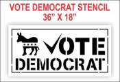 Vote Democrat Stencil
