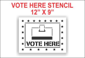 Vote Here Stencil