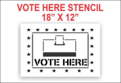 Vote Here Stencil