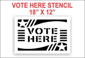 Vote Here Stencil