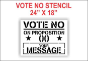 Vote No on Proposition Stencil
