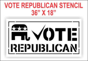 Vote Republican Stencil