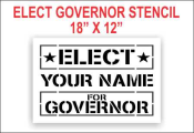 Elect Governor Stencil