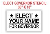 Elect Governor Stencil