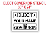 Elect Governor Stencil