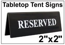 Engraved Table Top Tent Sign